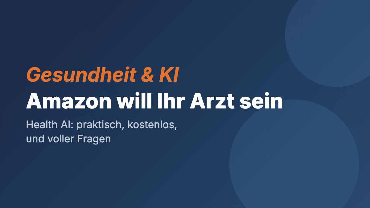 Amazon als Hausarzt: Wenn Einkaufsdaten auf Gesundheitsakten treffen