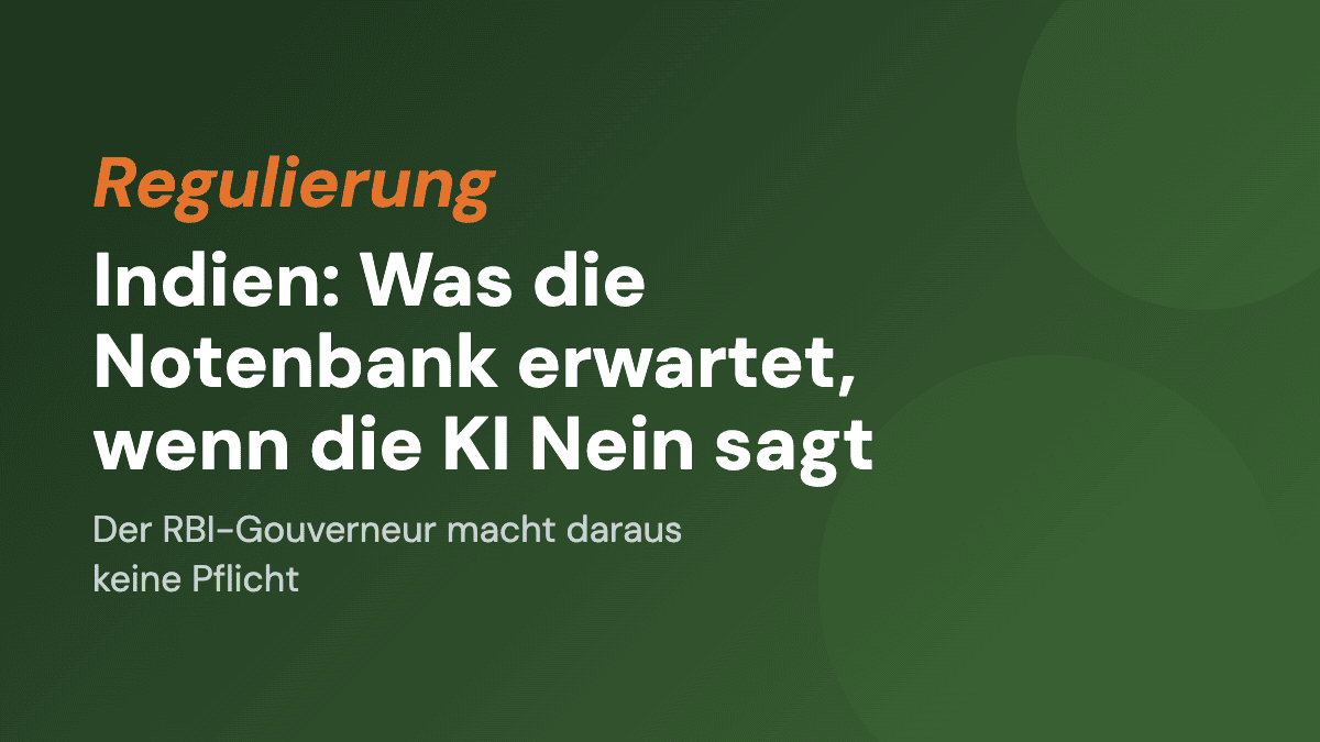 Indien: Was die Notenbank erwartet, wenn die KI Nein sagt