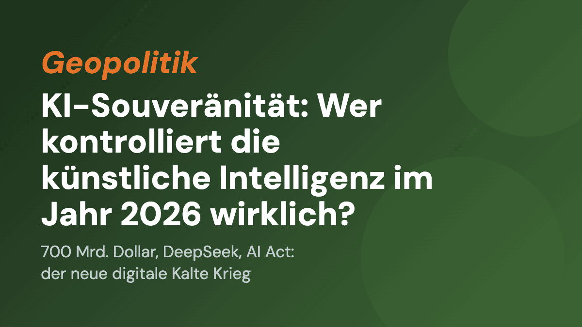 KI-Souveränität: Wer kontrolliert die künstliche Intelligenz im Jahr 2026 wirklich?
