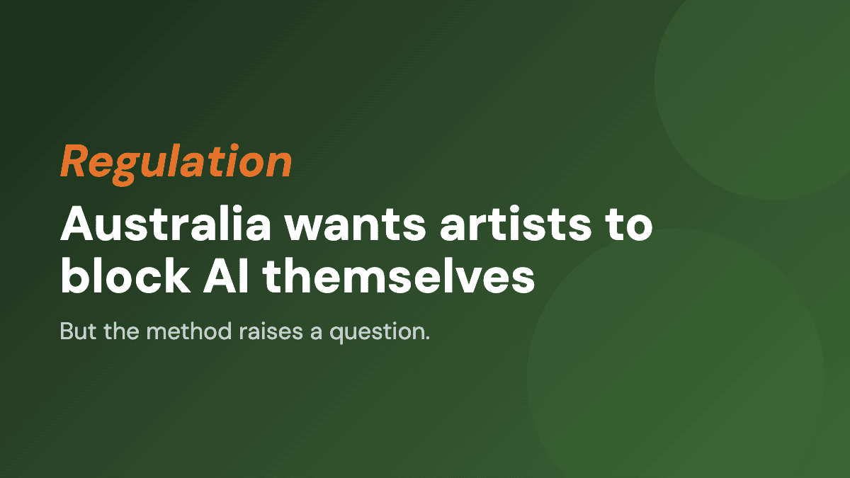 Australia wants artists to block AI themselves