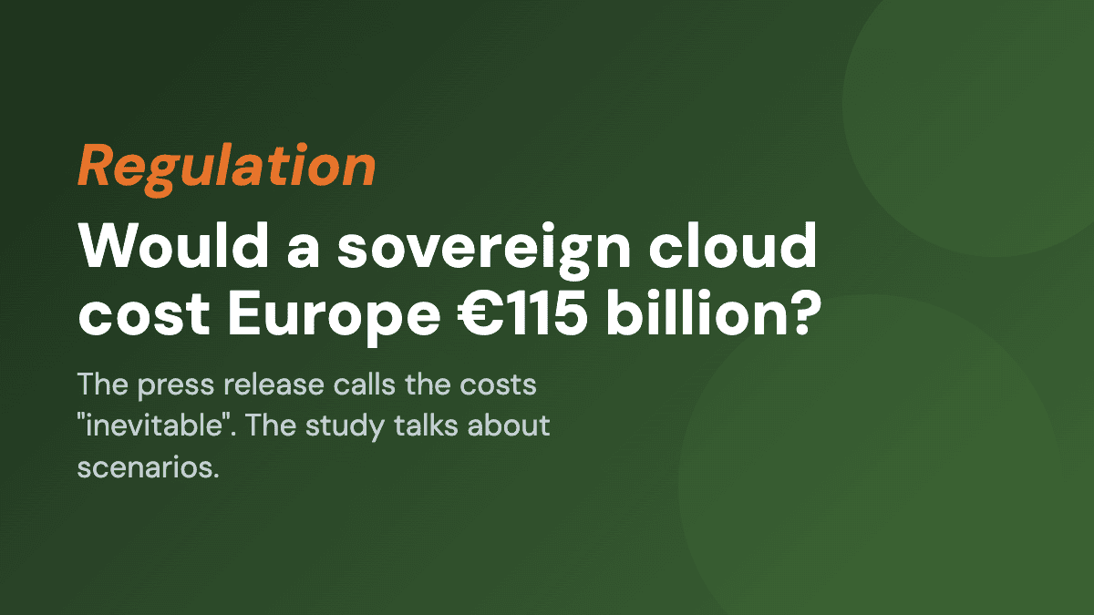 Would a sovereign cloud cost Europe €115 billion?