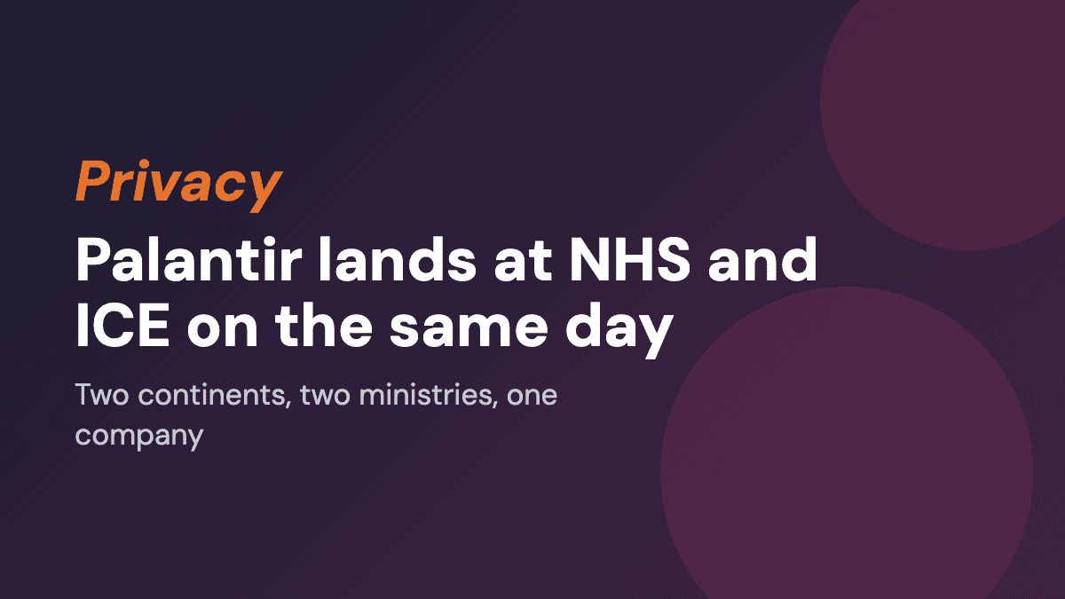 Palantir lands at NHS and ICE on the same day