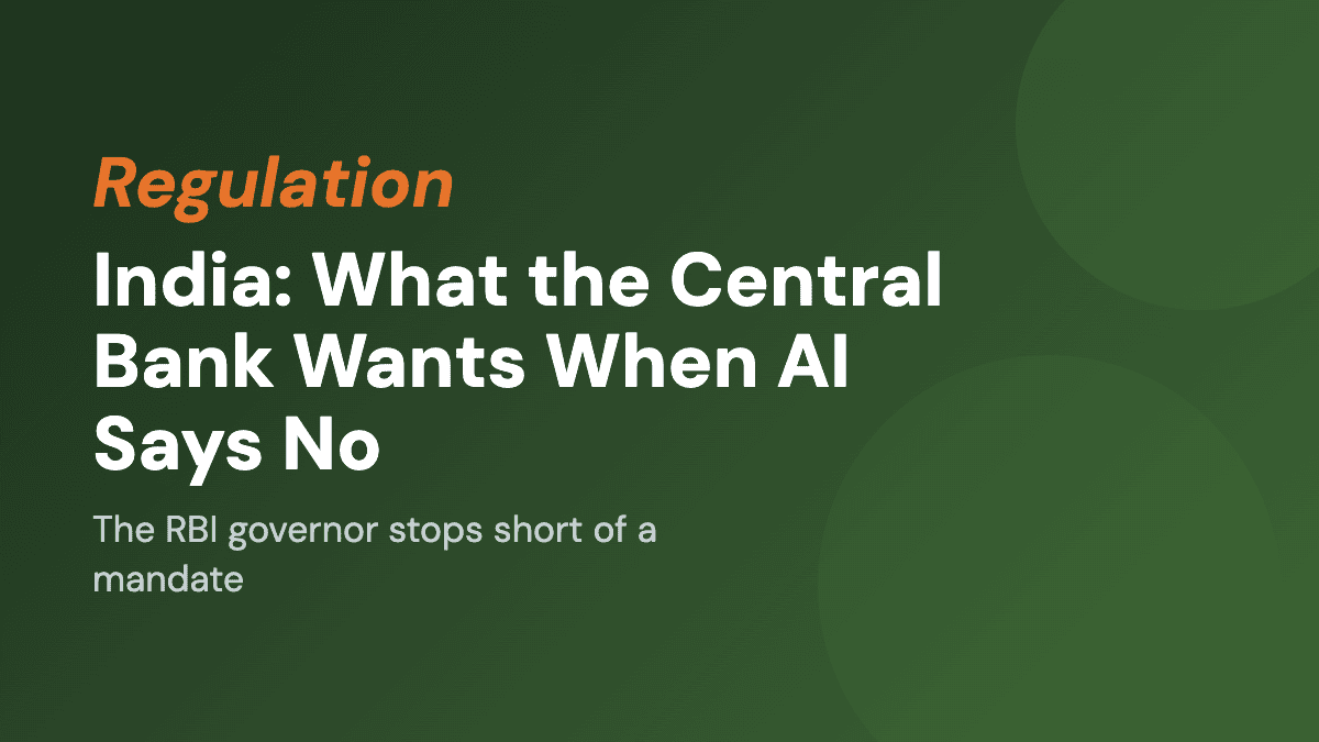 India: What the Central Bank Wants When AI Says No