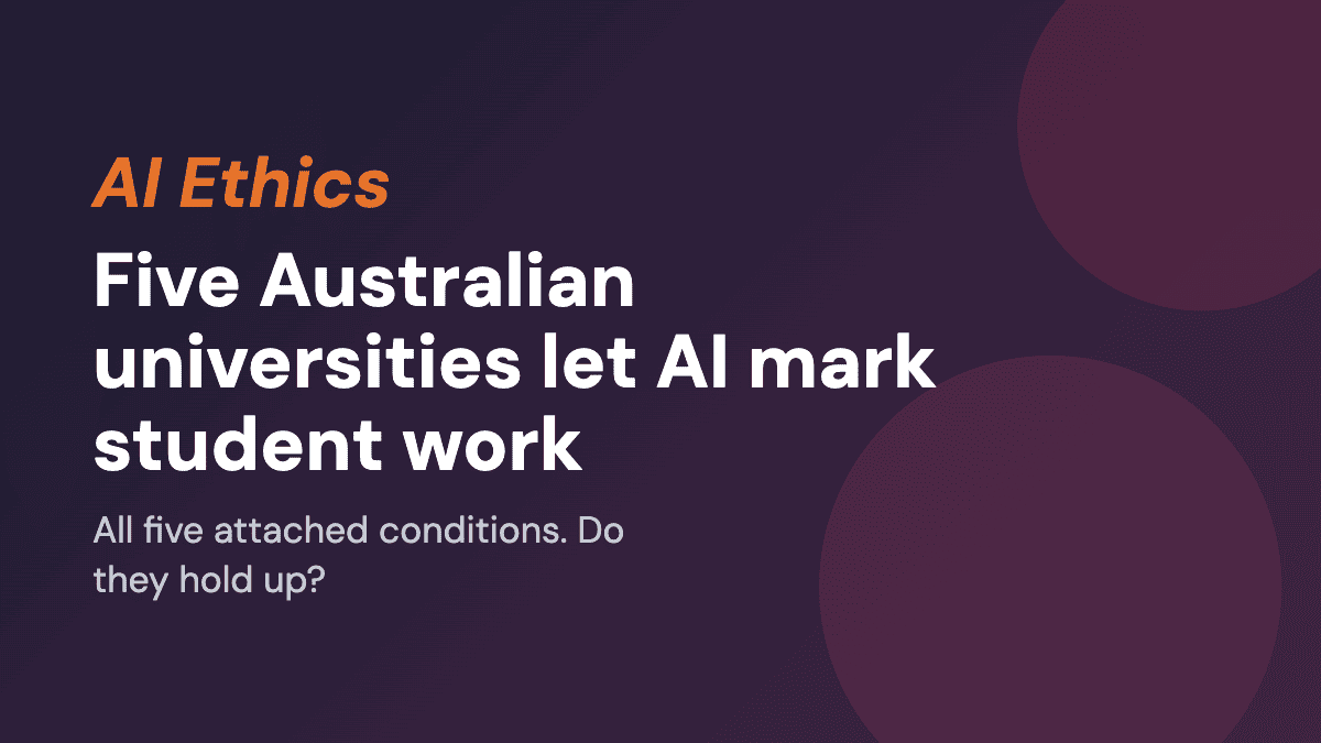 Five Australian universities let AI mark student work