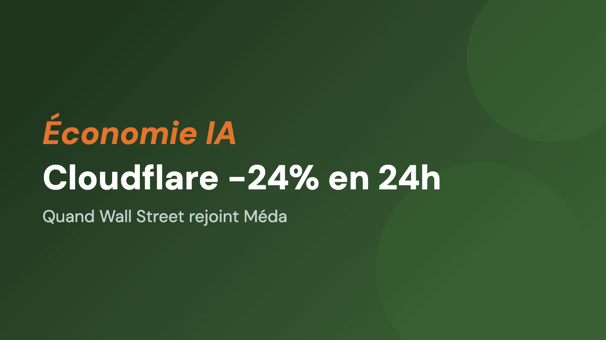 Licenciements IA - Cloudflare plonge de 24%