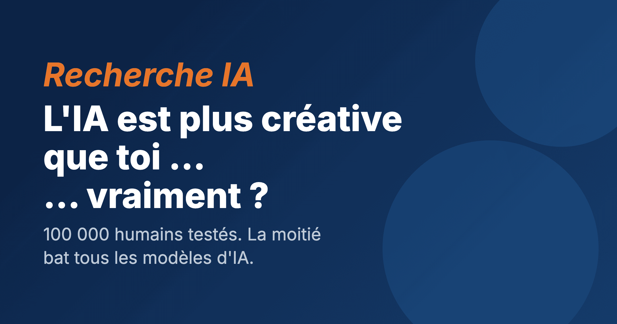 L'IA est plus créative que toi. Enfin, pas exactement.