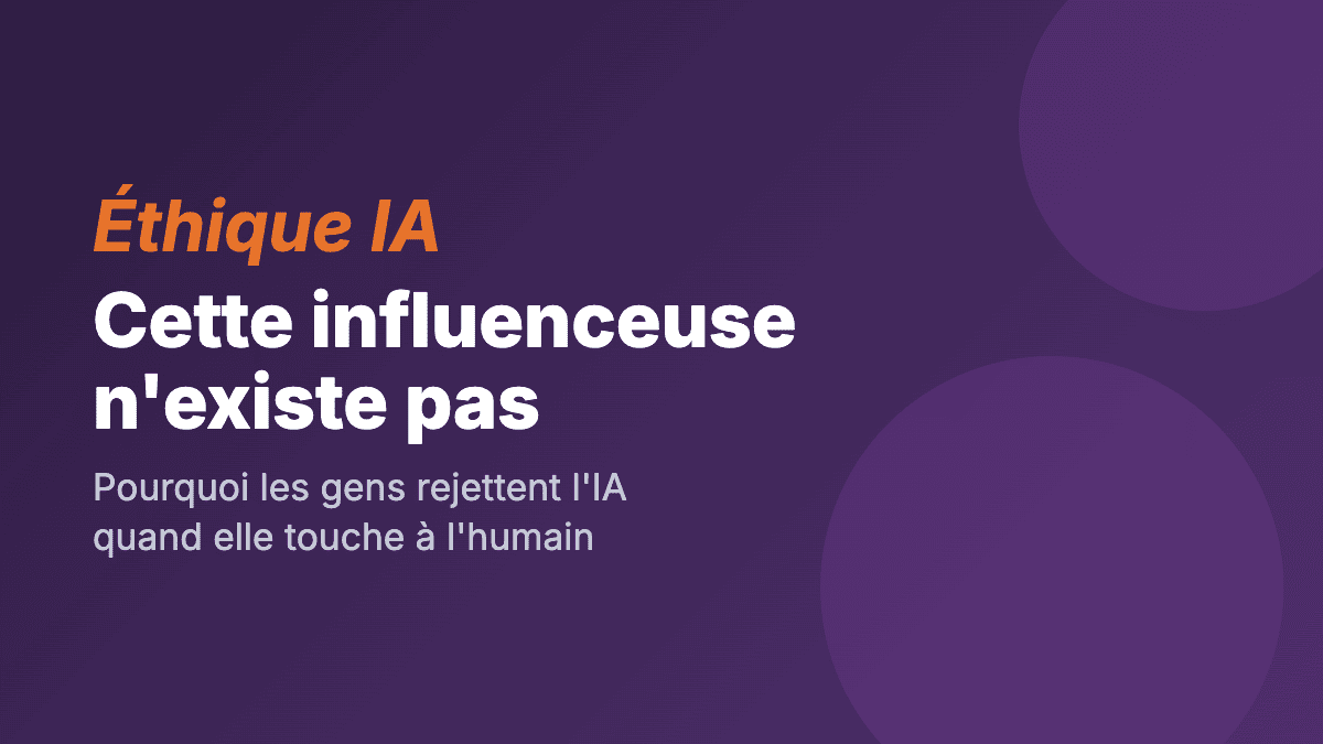 Cette influenceuse n'existe pas : pourquoi les gens rejettent l'IA