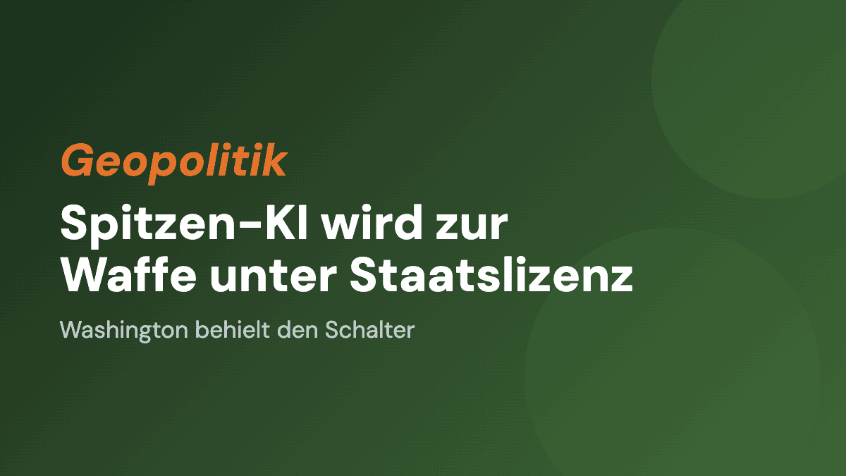 Spitzen-KI wird zur Waffe unter Staatslizenz