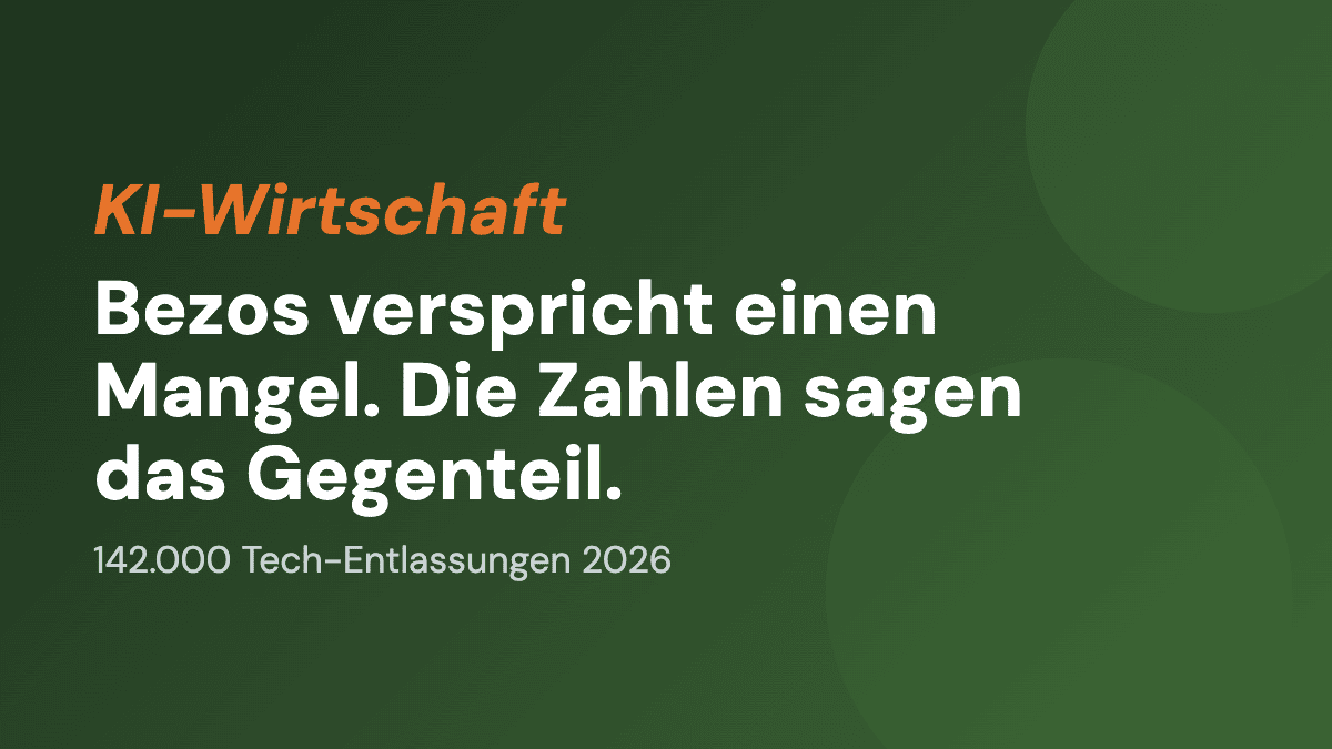 Bezos verspricht einen Arbeitskräftemangel. Die Zahlen sagen das Gegenteil.