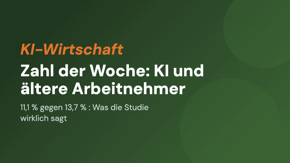 Zahl der Woche: KI und ältere Arbeitnehmer