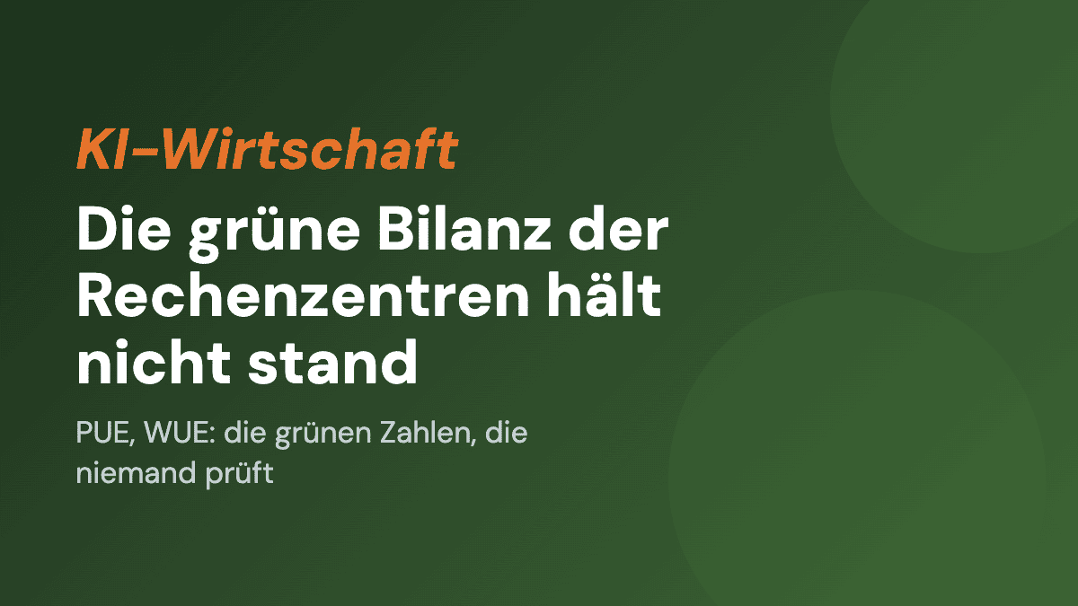 Die grüne Bilanz der Rechenzentren hält nicht stand