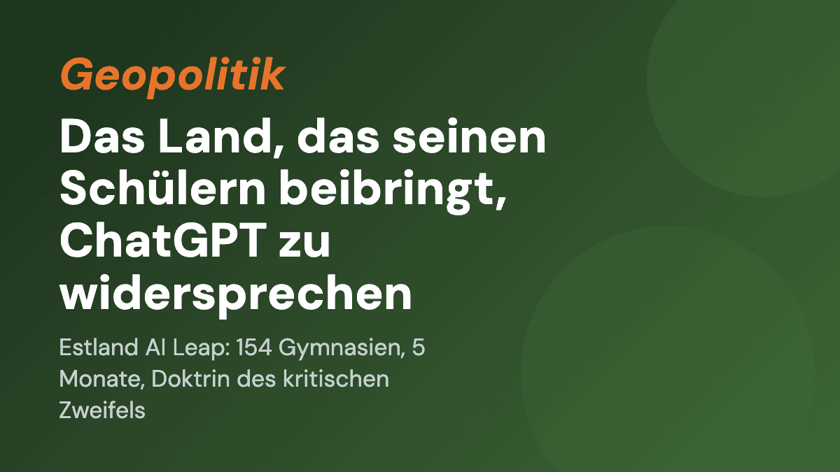 Das Land, das seinen Schülern beibringt, ChatGPT zu widersprechen
