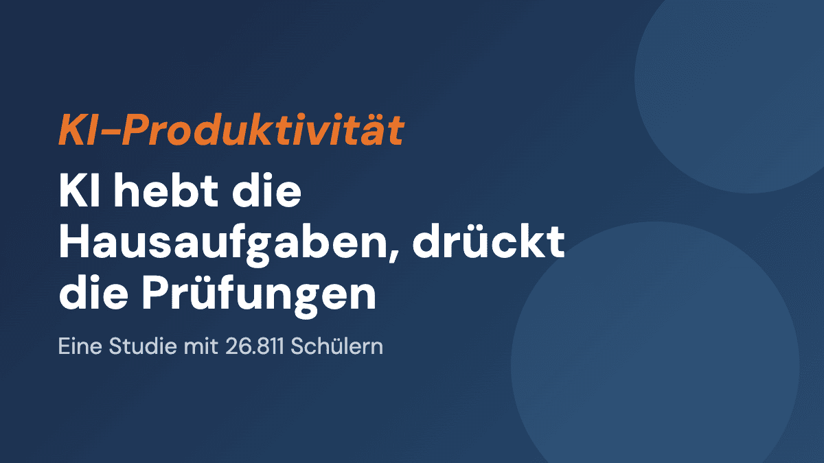 KI hebt die Hausaufgabennoten, drückt die Prüfungen