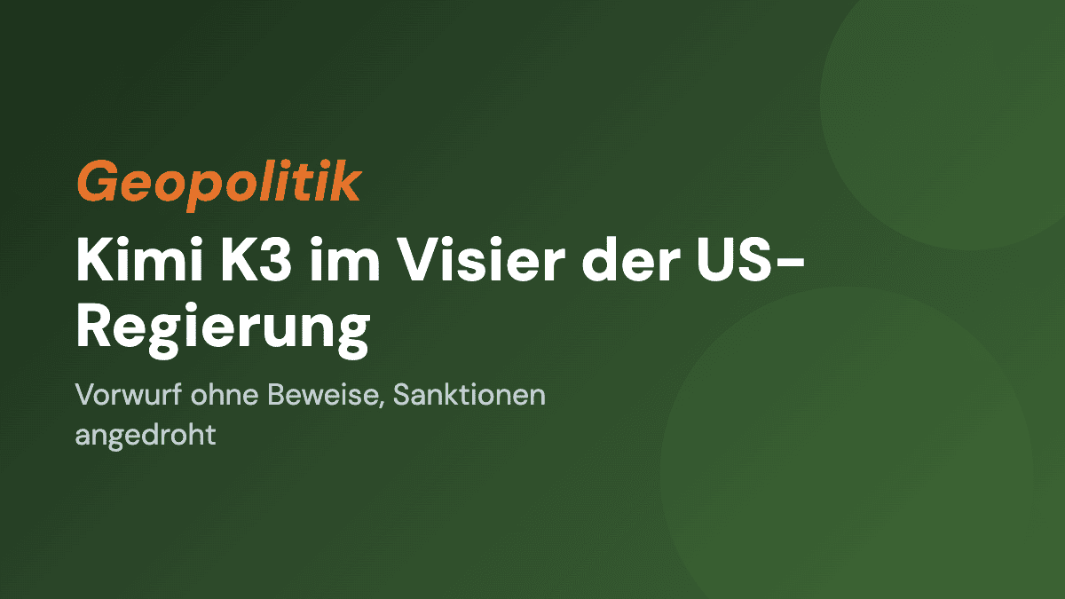 Kimi K3 im Visier der US-Regierung