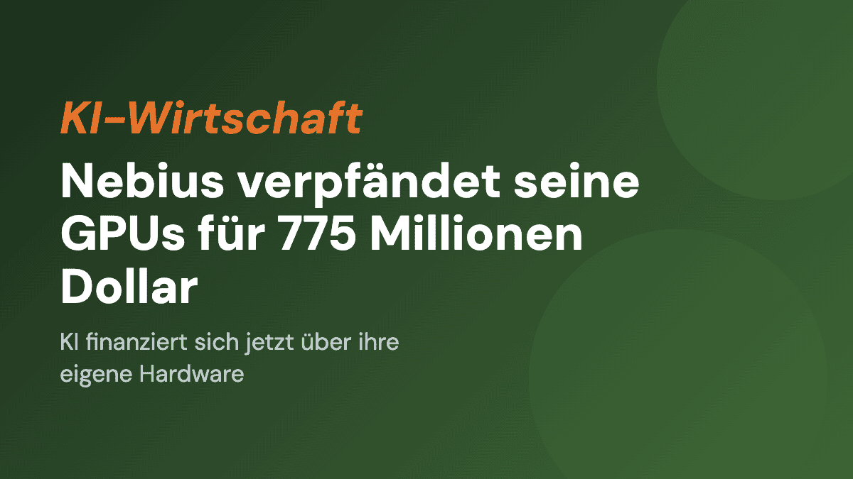 Nebius verpfändet seine GPUs für 775 Millionen Dollar