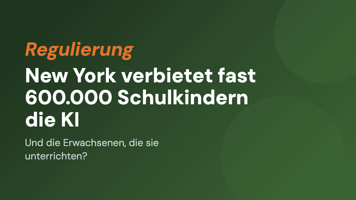 New York verbietet fast 600.000 Schulkindern die KI