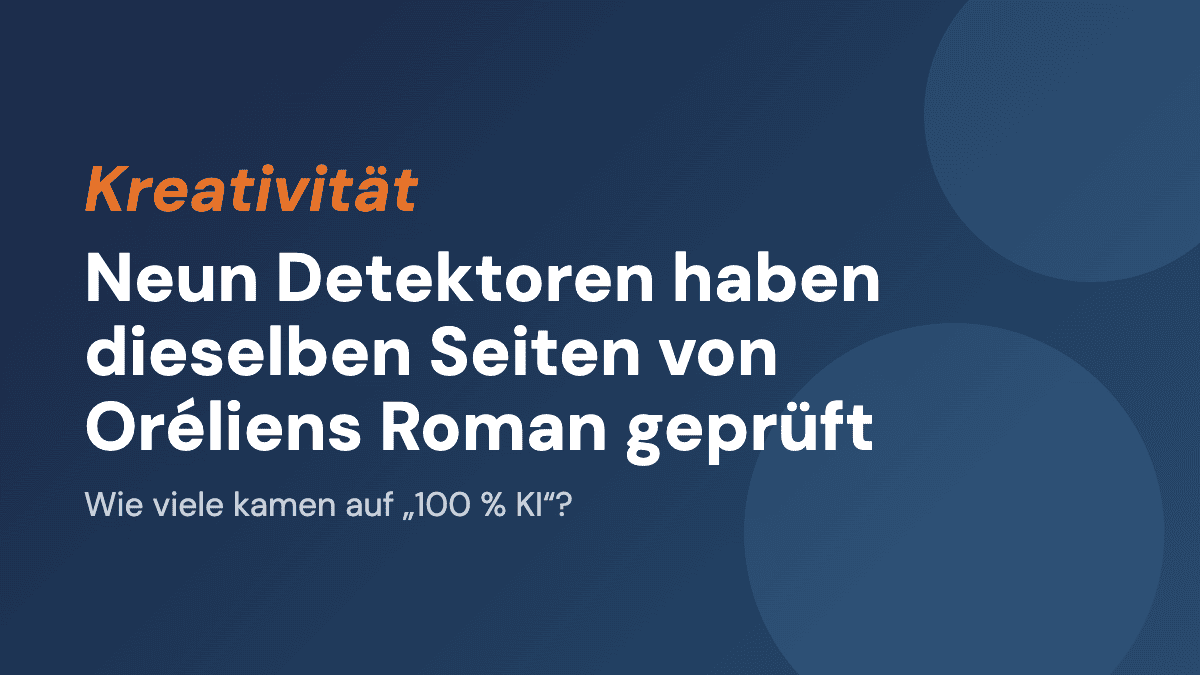 Neun Detektoren haben dieselben Seiten von Oréliens Roman geprüft