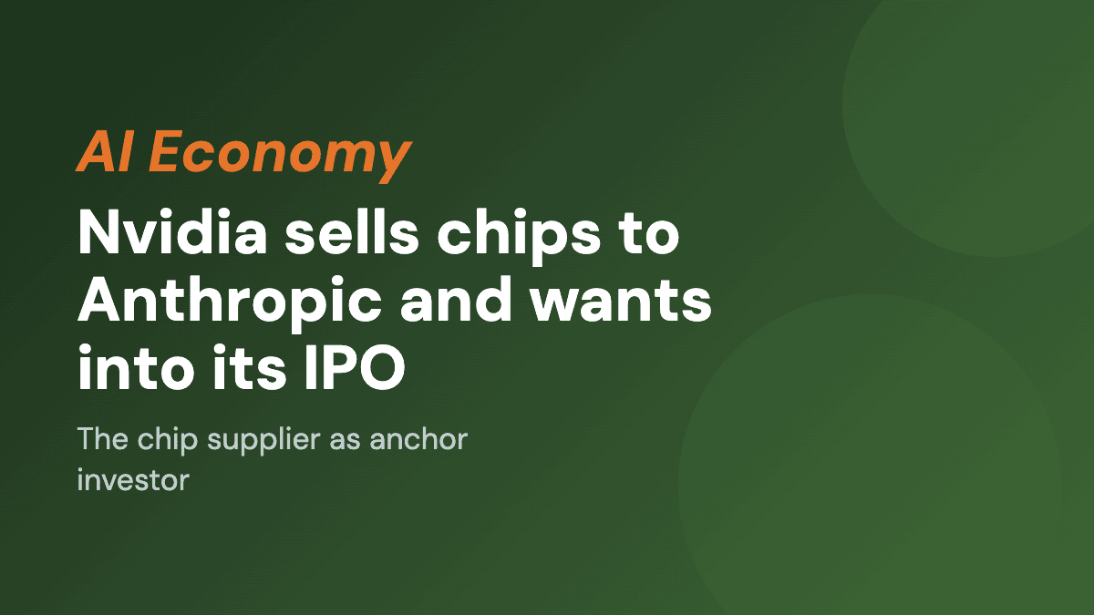 Nvidia sells chips to Anthropic and wants into its IPO