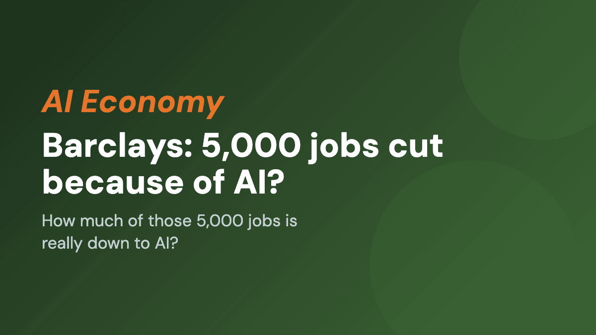 Barclays: 5,000 jobs cut because of AI?