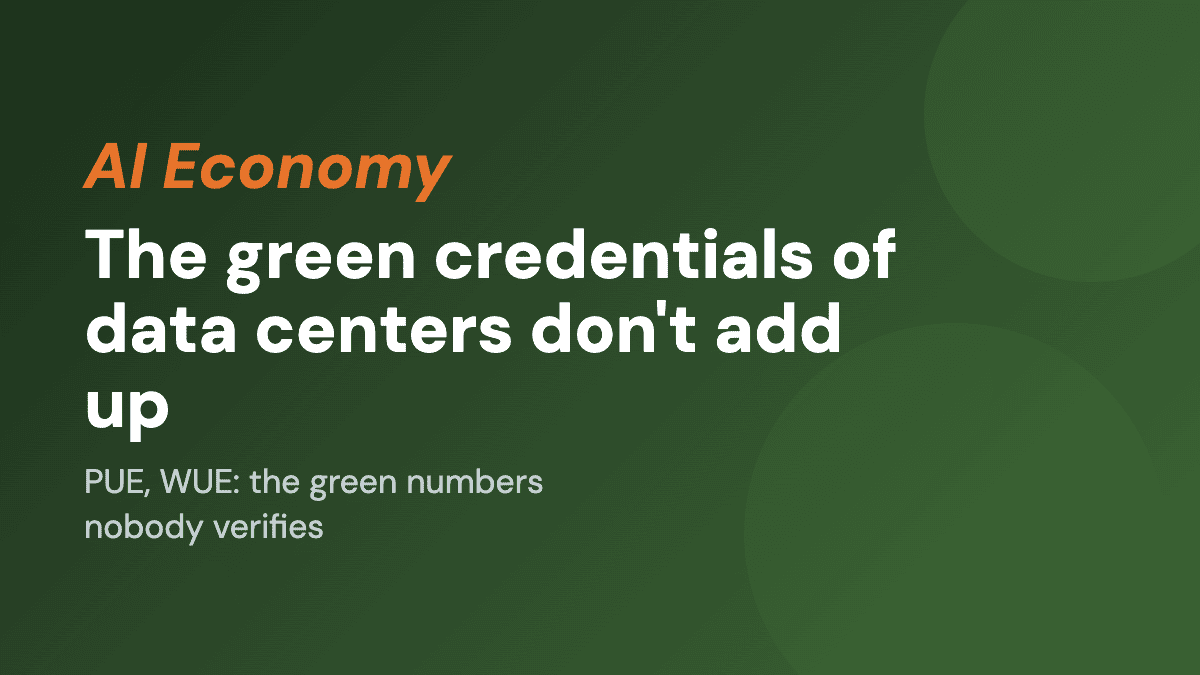 The green credentials of data centers don't add up