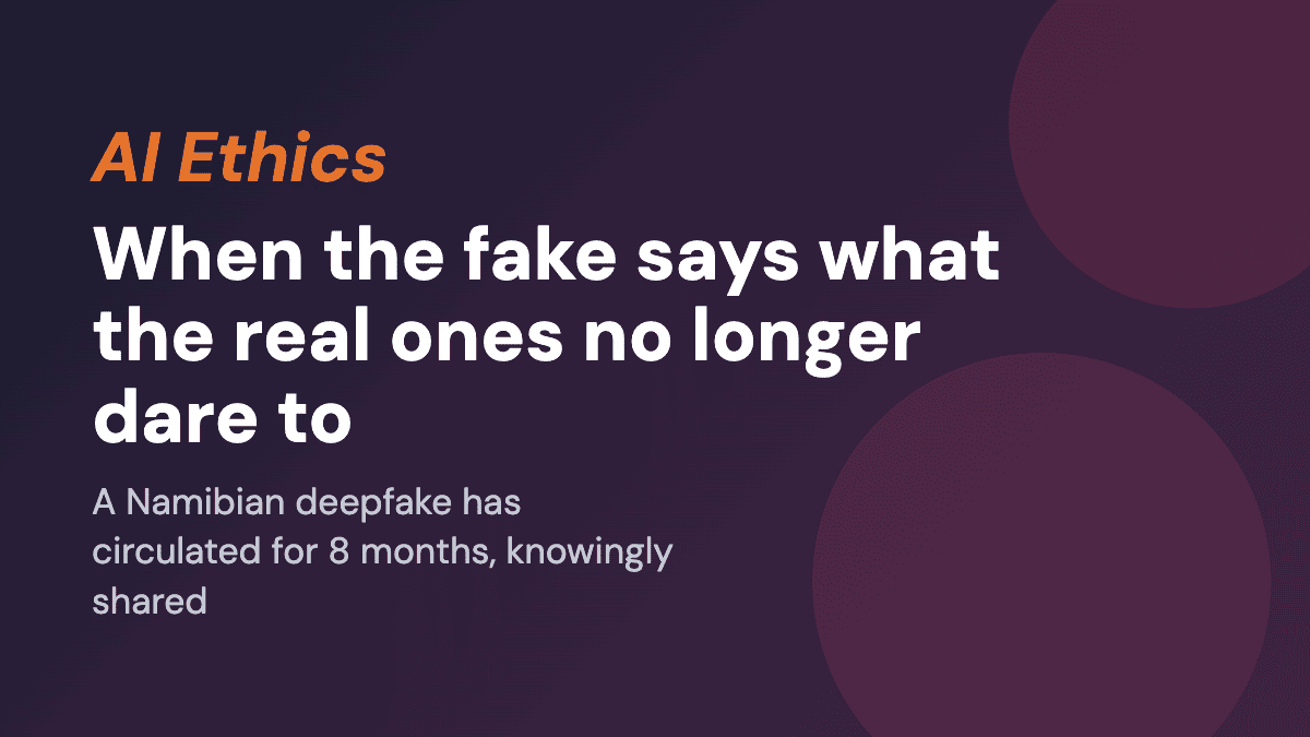 When the fake says what the real ones no longer dare to