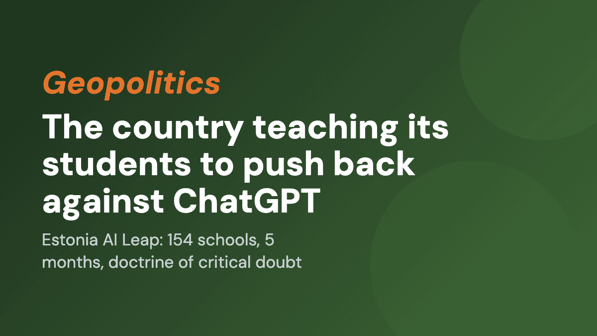 The country teaching its students to push back against ChatGPT