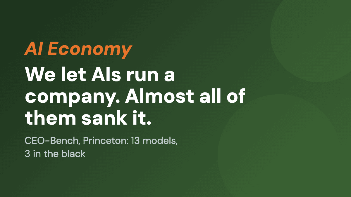 We let AIs run a company. Almost all of them sank it.