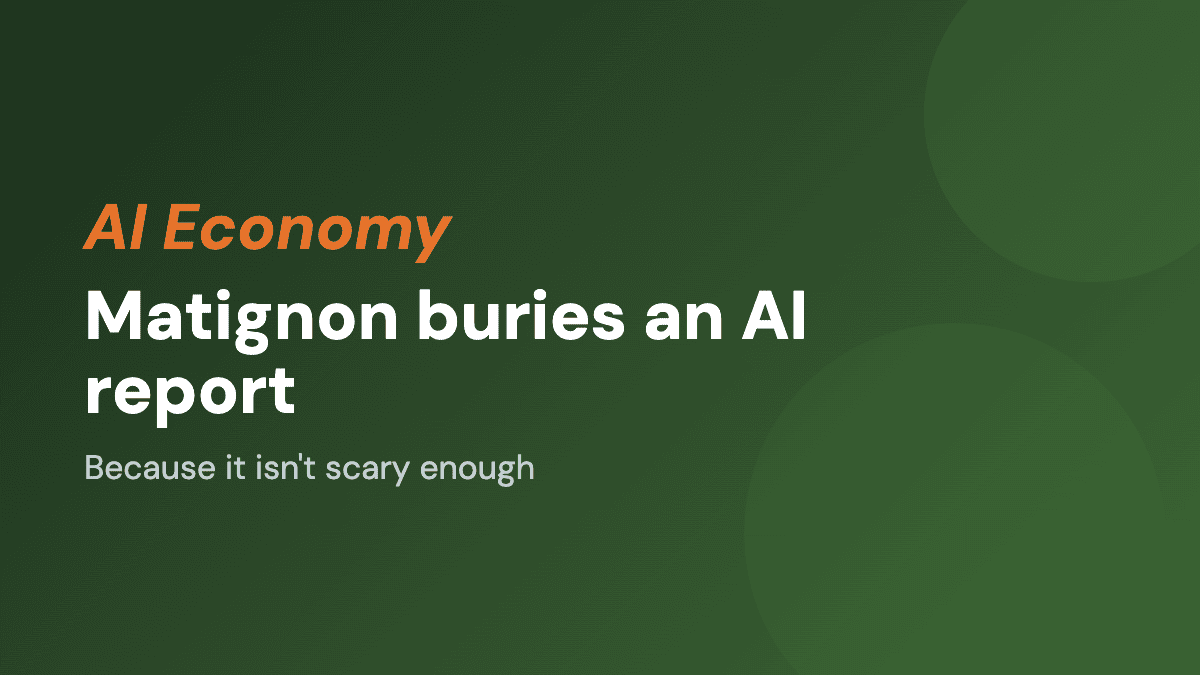 Matignon buries an AI report. Because it isn't scary enough.