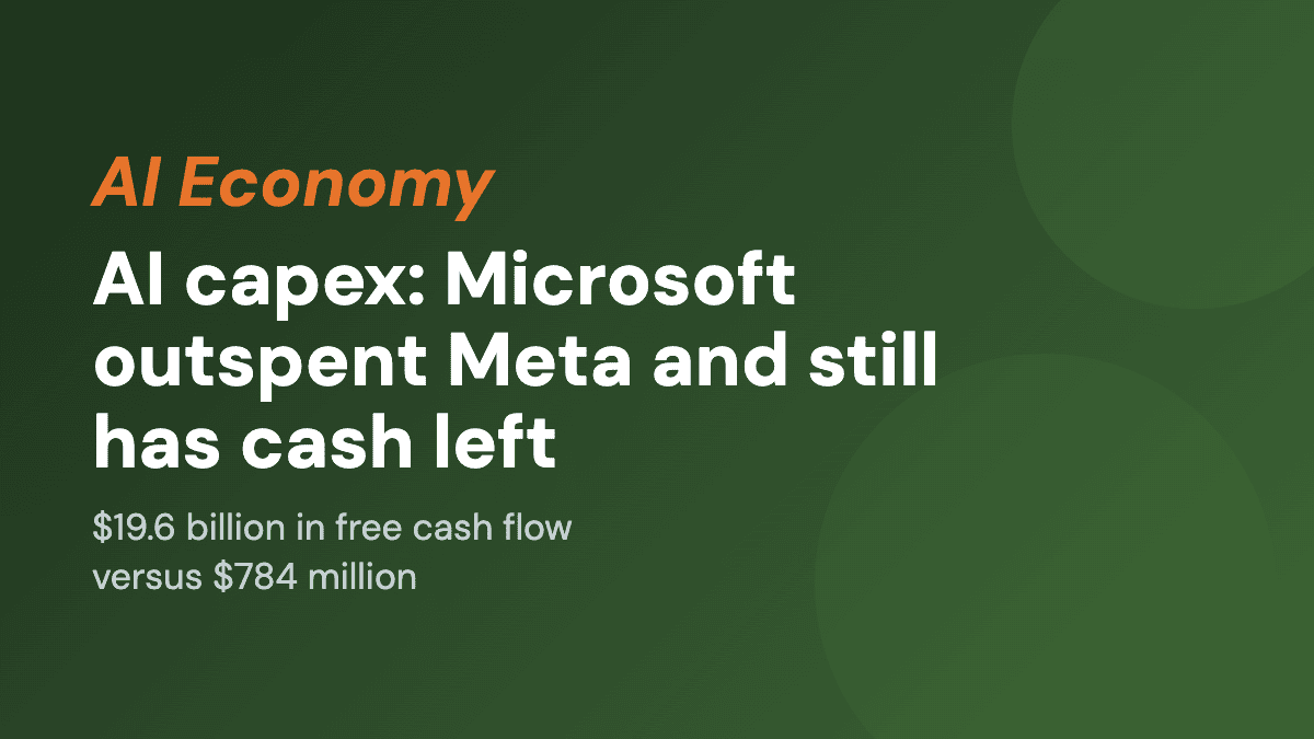 AI capex: Microsoft outspent Meta and still has cash left