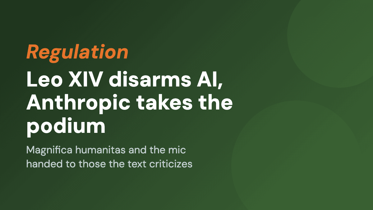 Leo XIV disarms AI, Anthropic takes the podium