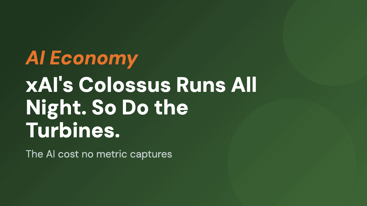 xAI's Colossus Runs All Night. So Do the Turbines.