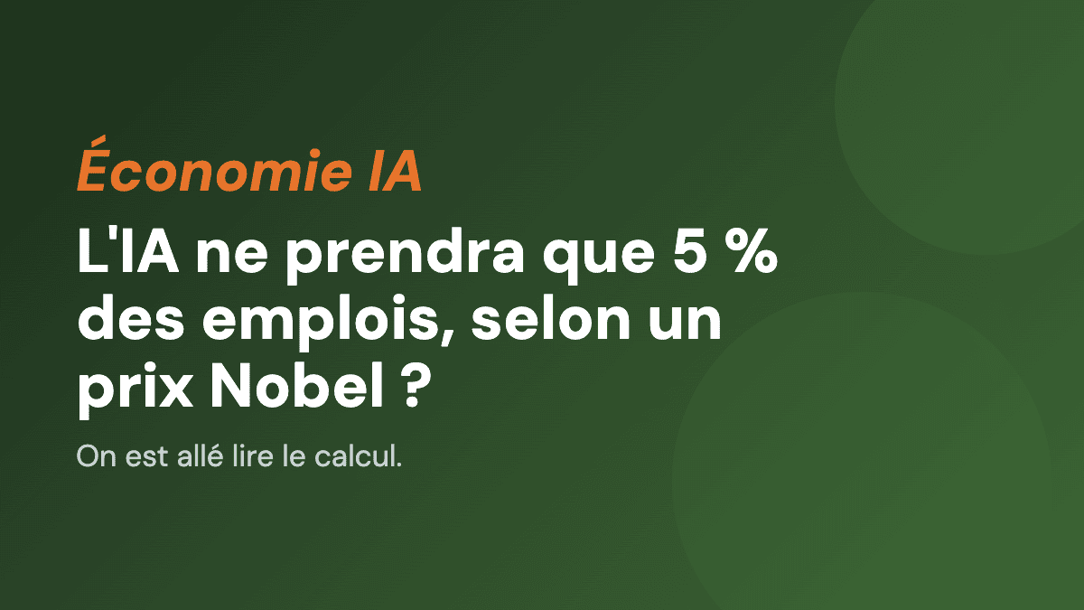 L'IA ne prendra que 5 % des emplois, selon un prix Nobel ?