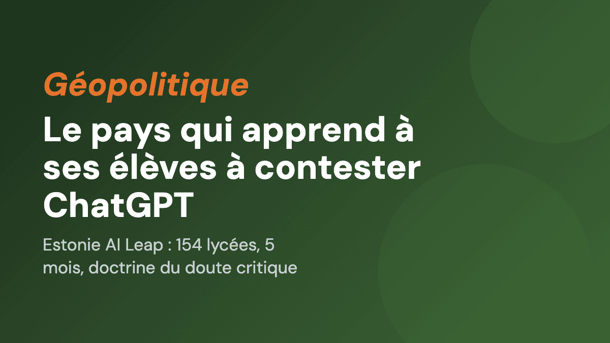 Le pays qui apprend à ses élèves à contester ChatGPT
