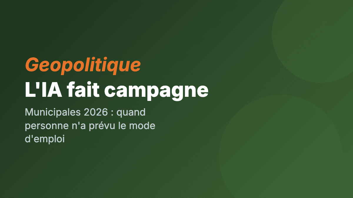 Municipales 2026 : l'IA en campagne, sans mode d'emploi