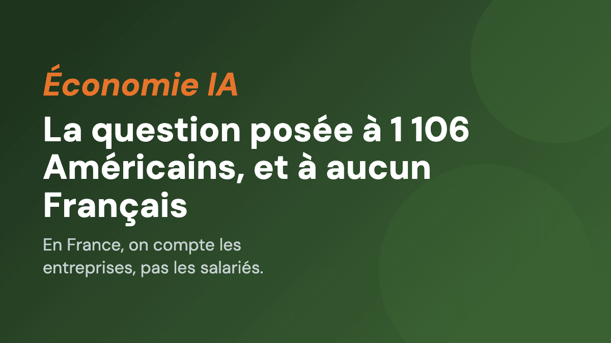 La question posée à 1 106 Américains, et à aucun Français