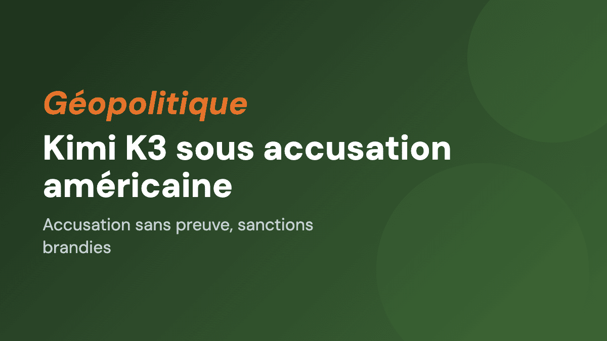 Kimi K3 sous accusation américaine
