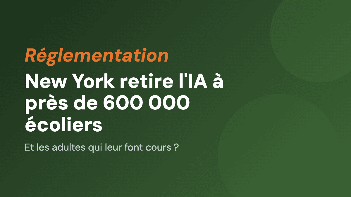 New York retire l'IA à près de 600 000 écoliers