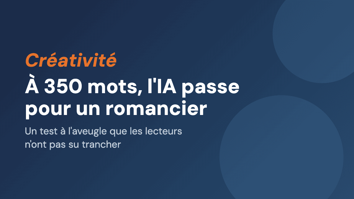 À 350 mots, l'IA passe pour un romancier