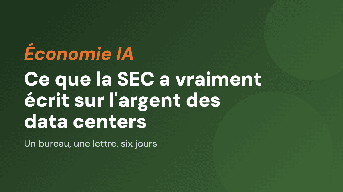 Ce que la SEC a vraiment écrit sur l'argent des data centers